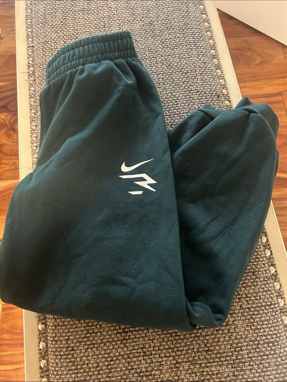 Nike Kids Teal Green Sweatpants with White Logo